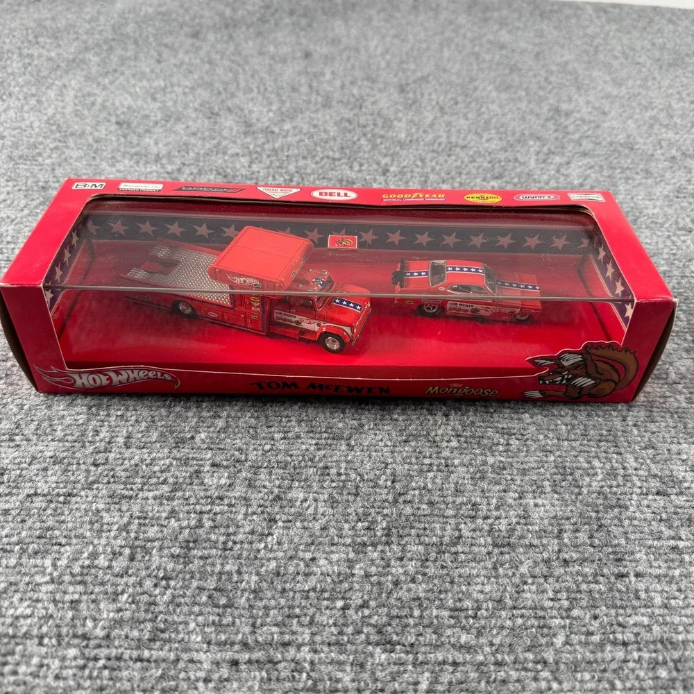 Hot Wheels Tom McEwen The Mongoose 2-Car Set Red Limited 03820/05000 Rare